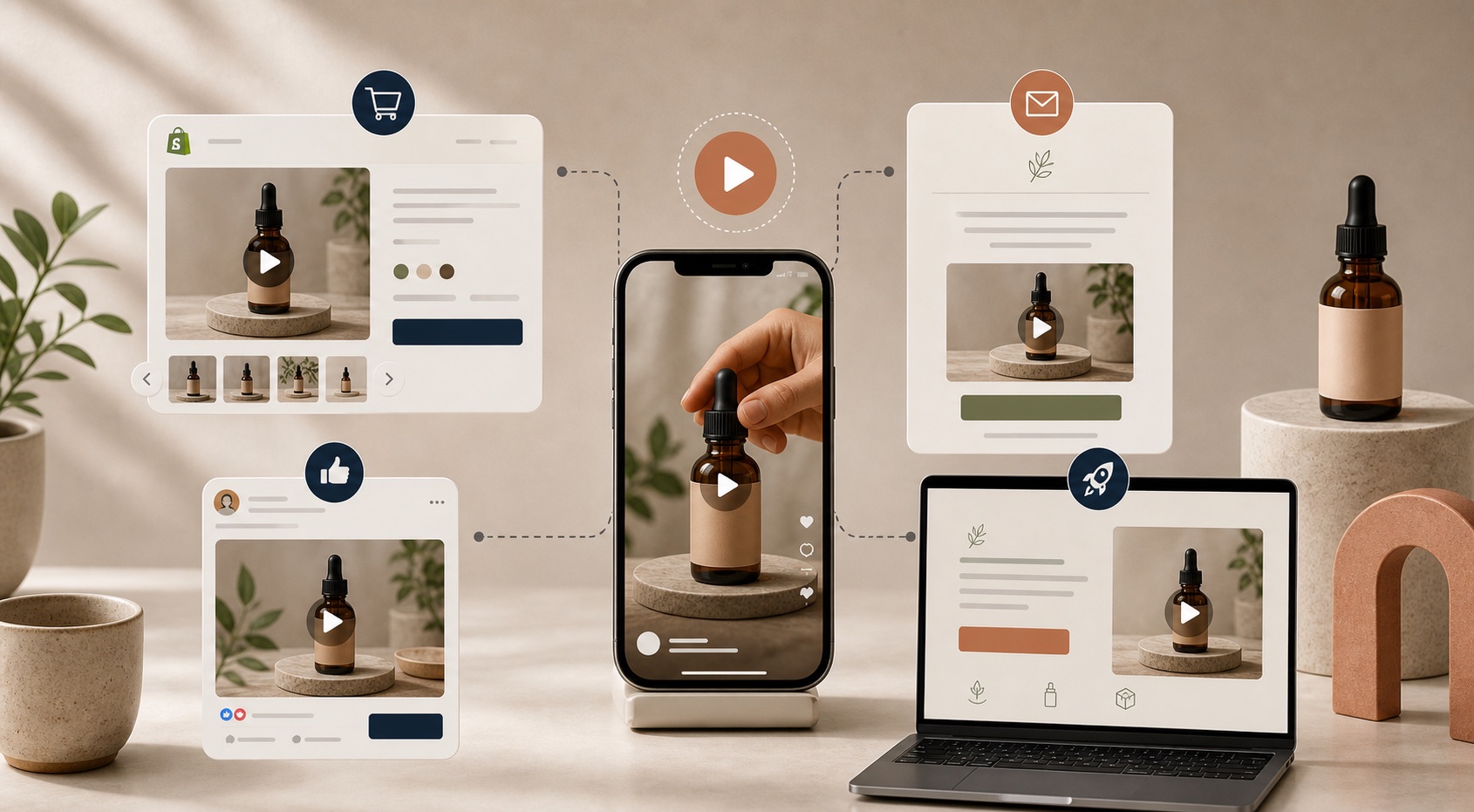 Creative variation board for Shopify UGC video ads