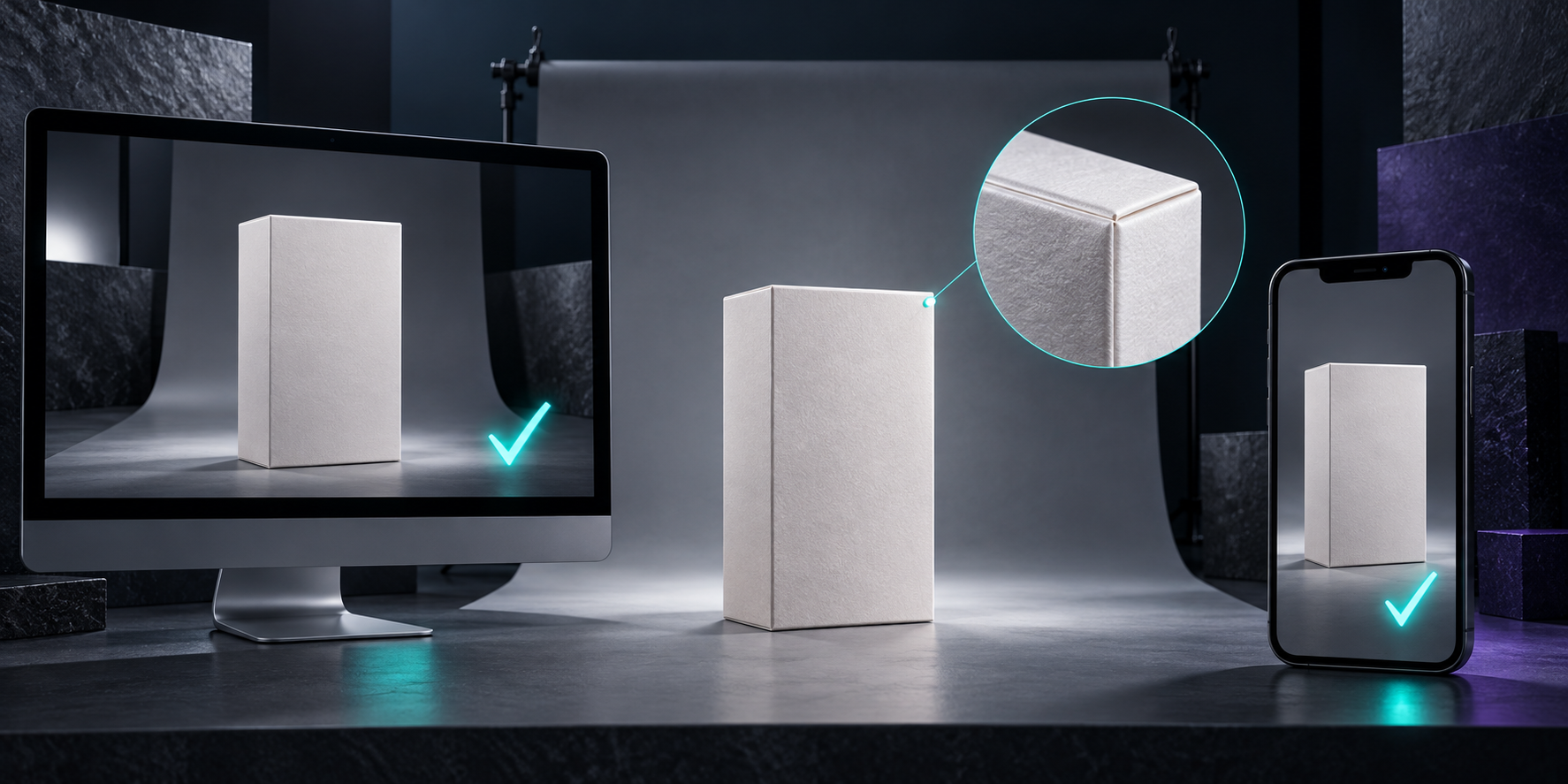 Reviewing truthful product-image details across desktop and mobile exports